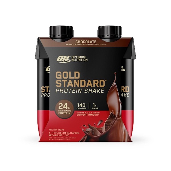 Optimum Nutrition Gold Standard Protein Shake, 11 OZ x 4 Bottles