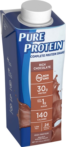 Pure Protein Complete Protein Shake, Rich Chocolate, 4 CT