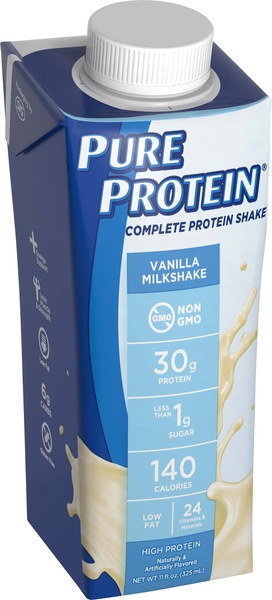 Pure Protein Complete Protein Shake, Vanilla Milkshake, 4 CT
