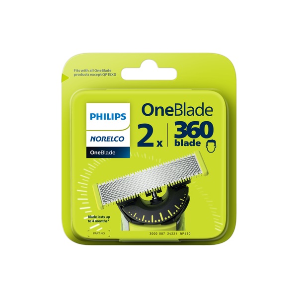 Philips Norelco OneBlade 360 Replacement Blade, 2 CT