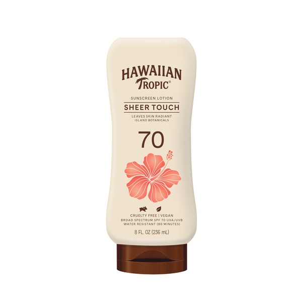 Hawaiian Tropic Sheer Touch Sunscreen Lotion, SPF 70, 8oz