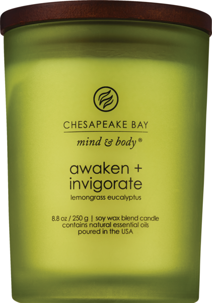 Chesapeake Bay Candle Awaken + Invigorate, Lemongrass Eucalyptus, 8.8 OZ