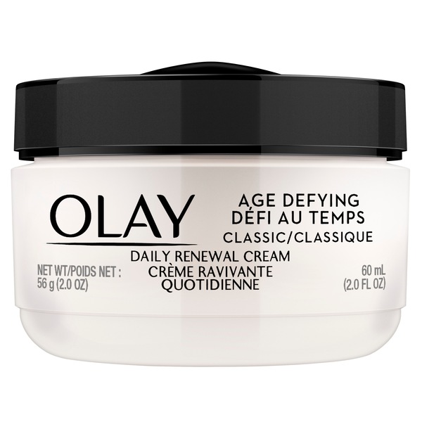 Olay Age Defying Classic Daily Renewal Cream Face Moisturizer, 2 OZ