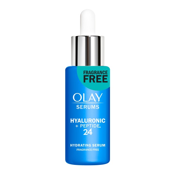 Olay Hyaluronic + Peptide 24 Serum, Fragrance-Free, 1.3 OZ