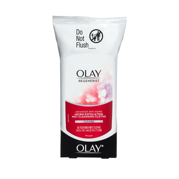 Olay Regenerist Micro-Exfoliating Wet Cleansing Cloths, 30CT