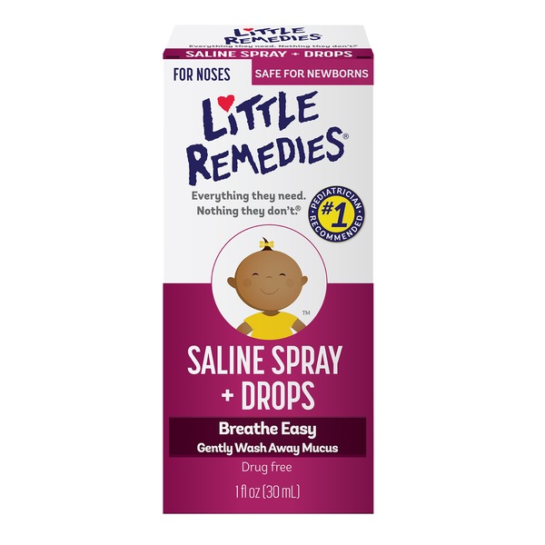 Little Remedies Saline Spray and Drops, Safe for Newborns