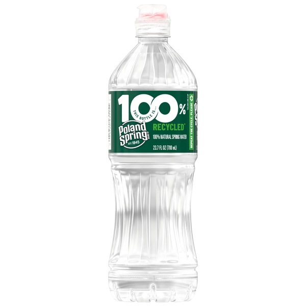Poland Spring - Agua mineral 100% natural, botella de plástico, 23.7 oz