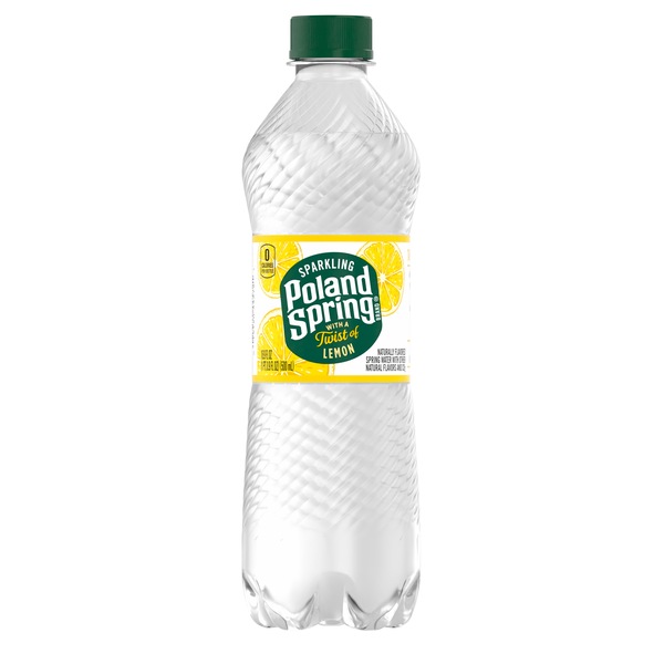 Poland Spring Sparkling Water with Twist of Lemon, 16.9 oz