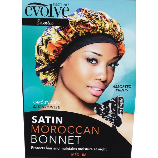 Evolve Exotics Satin Moroccan Bonnet, Assorted Prints