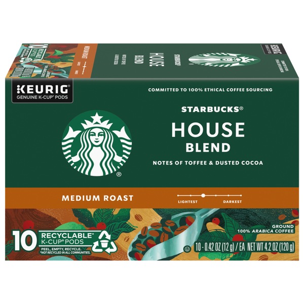 Starbucks Keurig Brewed House Blend Medium, 10 ct