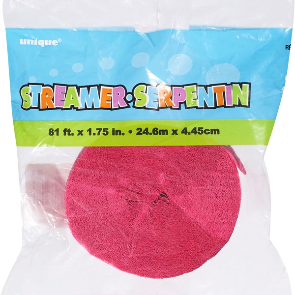 Omni Party 81 Foot Crepe Streamer Pink