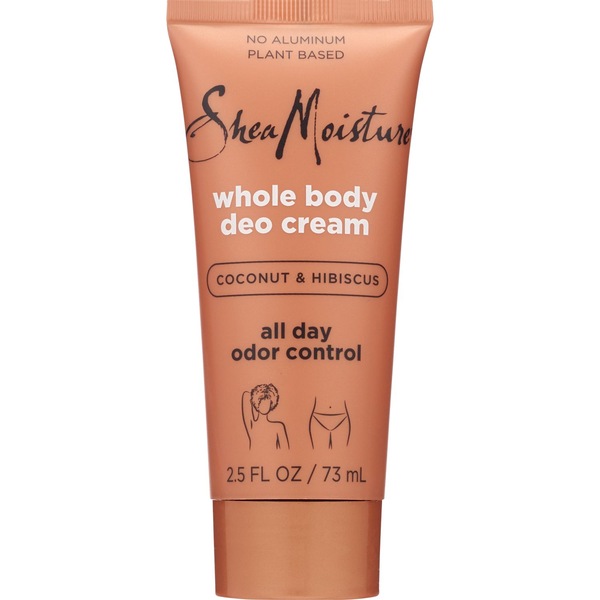 Shea Moisture Whole Body Deodorant Cream, Coconut And Hibiscus, 2.6 OZ