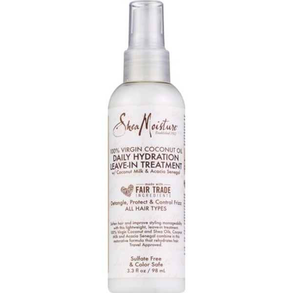 SheaMoisture 100% Virgin Coconut Oil Daily Hydration Leave-In Treatment, 3.2 OZ