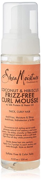 SheaMoisture Coconut & Hibiscus Frizz-free Curl Mousse, 7.5 OZ