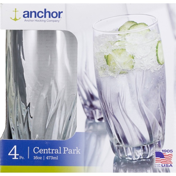 Anchor Central Park - Set de vasos, 4 piezas