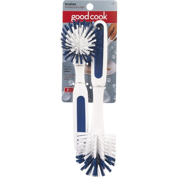 Good Cook Brushes, For Pots Pans And Glasses, 2 ct