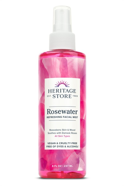 Heritage Store Rosewater Refreshing Facial Mist, 8 OZ