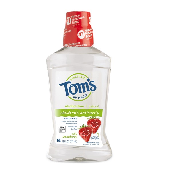 Tom's of Maine Children's Anticavity Fluoride Rinse, Silly Strawberry, 16OZ