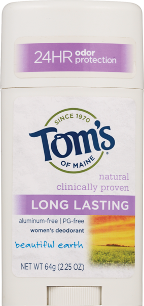 Tom's of Maine Long Lasting Deodorant Stick Soothing Beautiful Earth 2.25 OZ, 6 CT