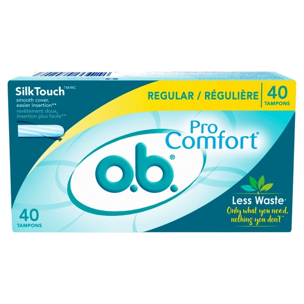 O.B. Pro Comfort Tampons, Regular Absorbency, 40 CT