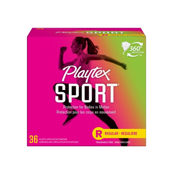Playtex Sport Tampons, Unscented, Regular Absorbency