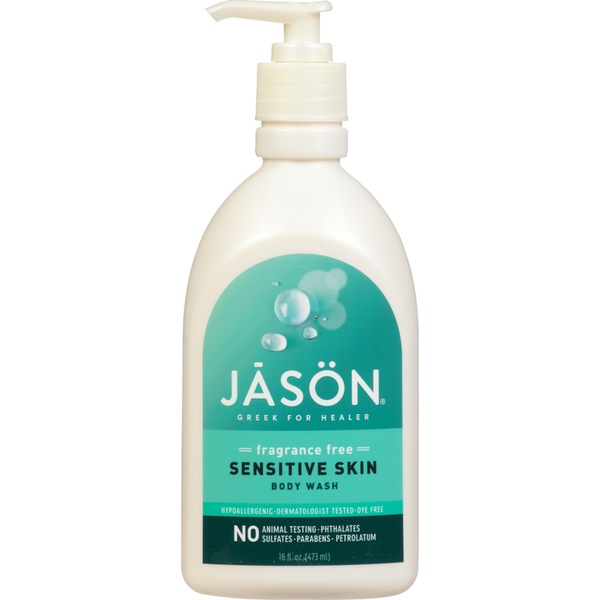 Jason Sensitive Skin Fragrance Free Body Wash 16 oz