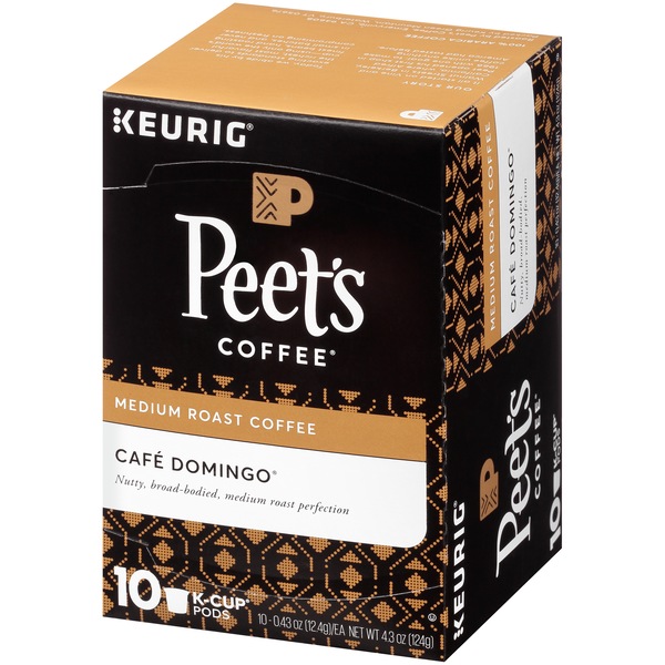 Peet's Coffee Cafe Domingo Medium Roast Coffee K-Cup Pods, 10 ct