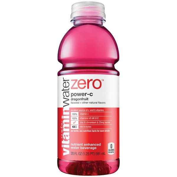 Vitaminwater Zero Power C Dragonfruit Electrolyte Enhanced Water with Vitamins, 20 fl oz
