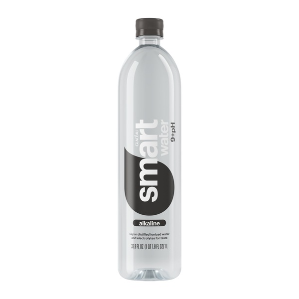 Smartwater Alkaline Water, Premium Vapor Distilled Enhanced Water Bottles, 33.8 OZ