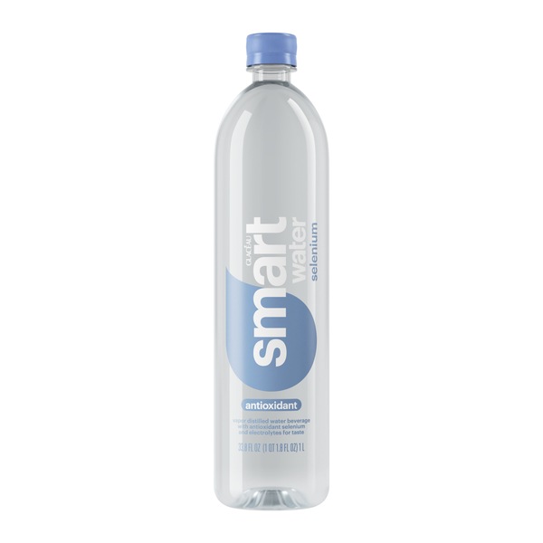 Smartwater Antioxidant Water, Premium Vapor Distilled Enhanced Water Bottles, 33.8 OZ
