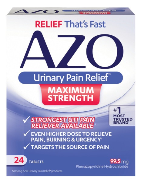 AZO Urinary Pain Relief, Maximum Strength Tablets, 12 CT