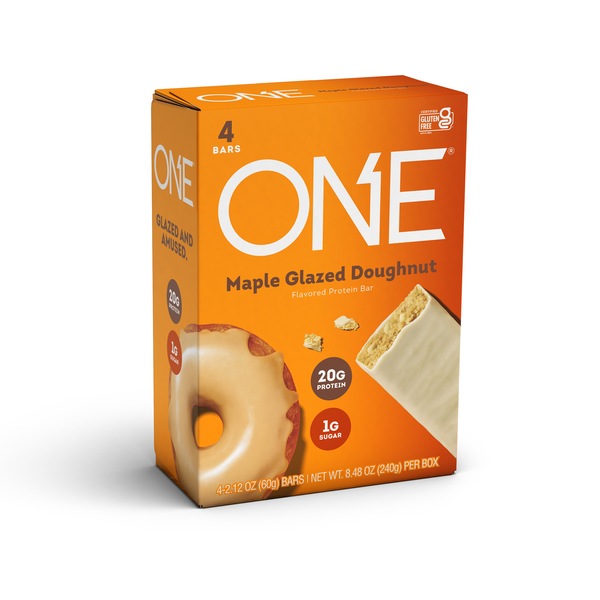 ONE Bar Maple Glazed Doughnut Flavored Protein Bar, 4 ct, 8.48 oz