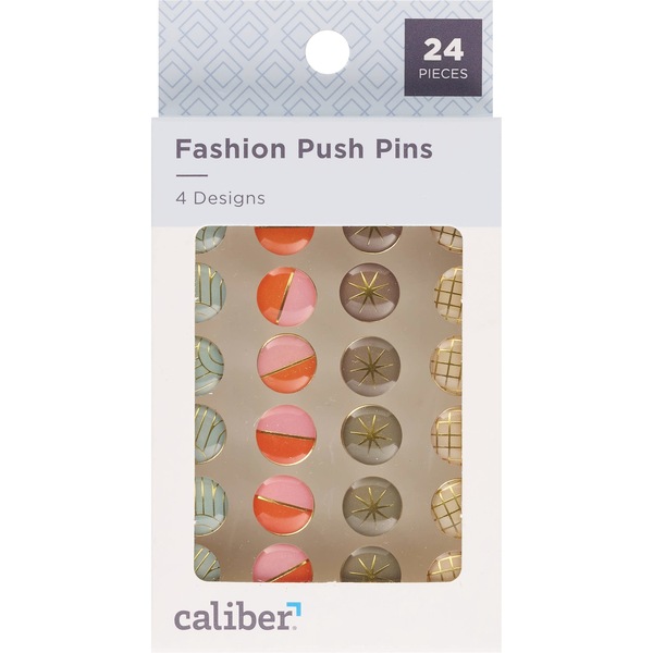 Caliber Decorative Push Pins, 24 CT