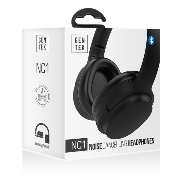 GENTEK NC1 Noise Cancelling Headphones, Black