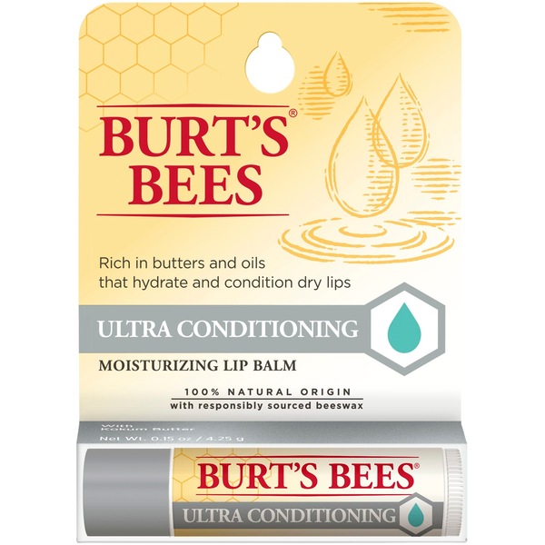 Burt's Bees 100% Natural Moisturizing Lip Balm, Ultra Conditioning with Kokum Butter
