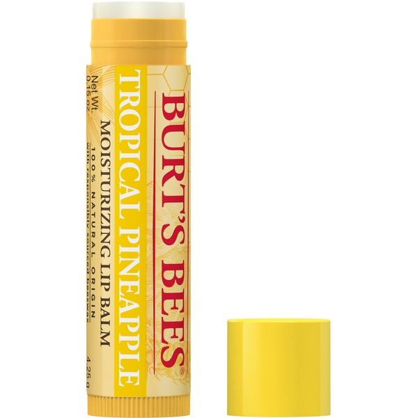 Burt's Bees 100% Natural Origin Lip Balm, Tropical Pineapple with Beeswax, 1 Tube