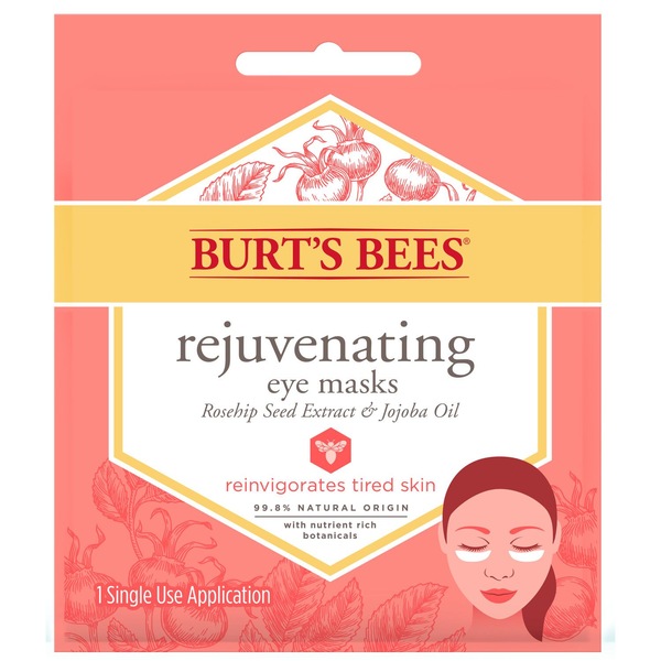 Burt's Bees - Mascarilla rejuvenecedora para ojos de un solo uso, 1 par