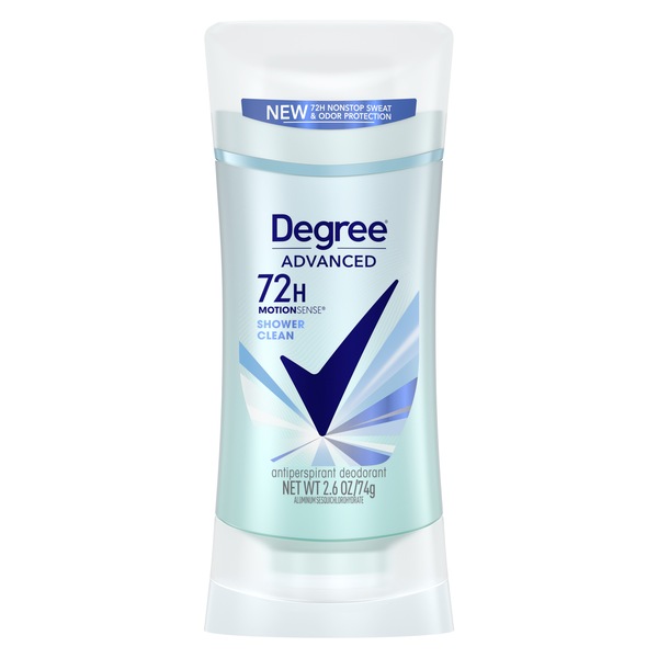 Degree 72-Hour Motionsense Antiperspirant & Deodorant Stick, Shower Clean, 2.6 OZ