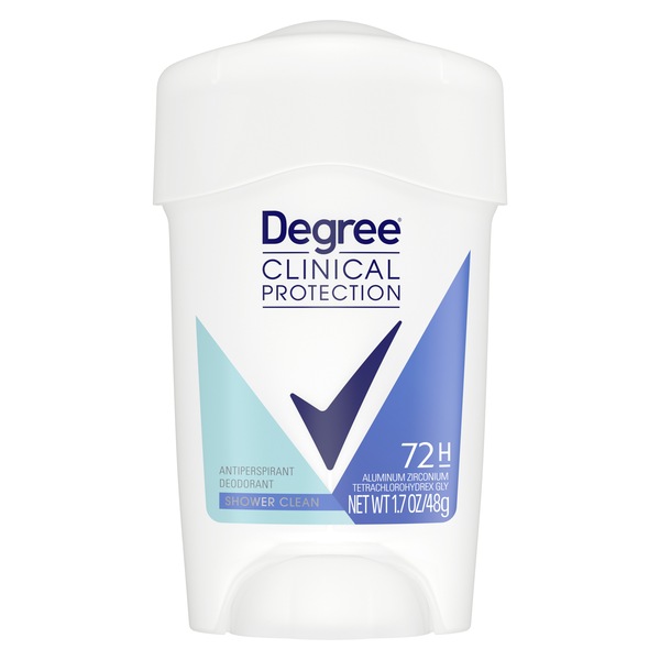 Degree Clinical Protection 72-Hour Antiperspirant & Deodorant Stick, Shower Clean, 1.7 OZ