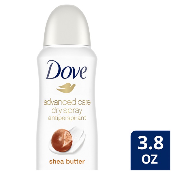 Dove Advanced Care 72-Hour Antiperspirant & Deodorant Dry Spray, Shea Butter, 3.8 OZ