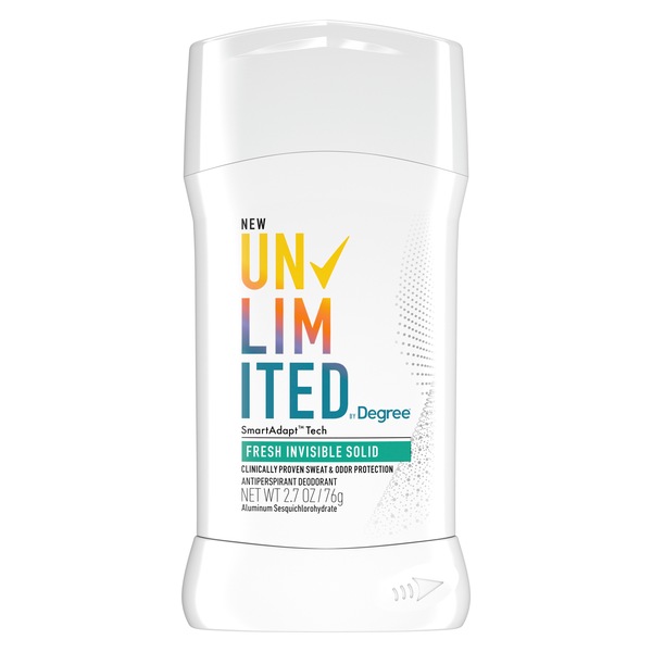 Degree Unlimited Antiperspirant & Deodorant Stick, Fresh, 2.7 OZ