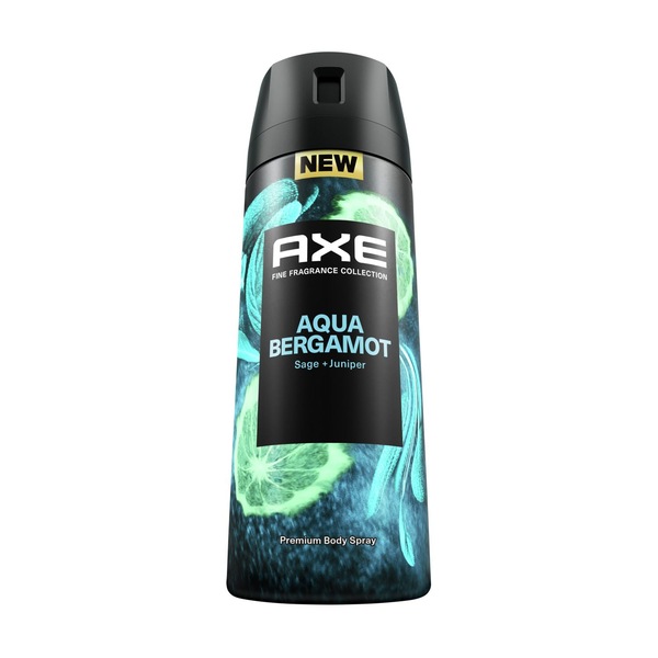 AXE 72-Hour Premium Deodorant Body Spray, Aqua Bergamot, 4 OZ
