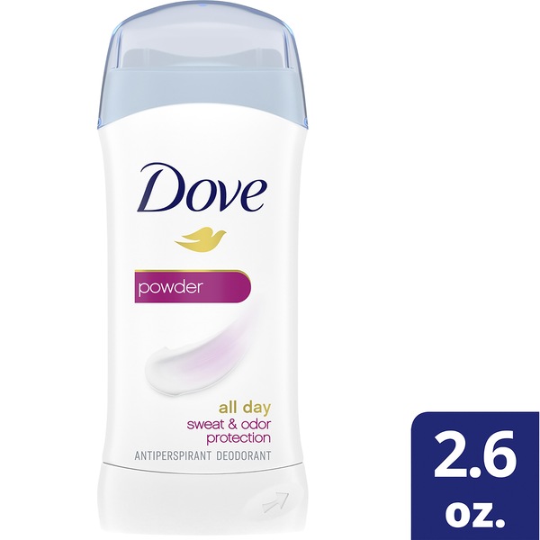 Dove All Day Antiperspirant & Deodorant Stick, Powder, 2.6 OZ