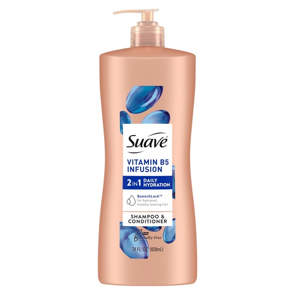 Suave Vitamin B5 2-in-1 Shampoo & Conditioner, 28 OZ