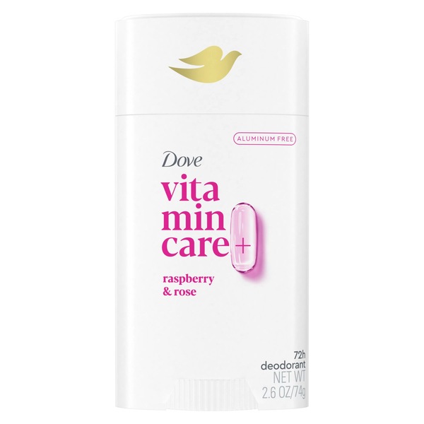 Dove Vitamin Care Deodorant, Rasberry + Rose, 2.6 OZ