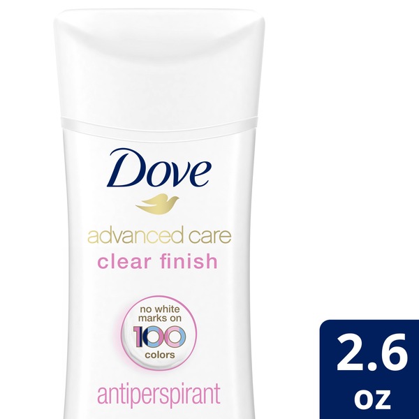Dove Advanced Care 48-Hour Antiperspirant & Deodorant Stick, Clear Finish, 2.6 OZ