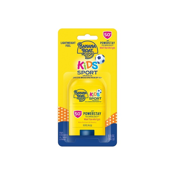 Banana Boat Kids Sport Sunscreen Stick SPF 50, 0.5 OZ