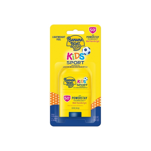 Banana Boat Kids Sport Sunscreen Stick, SPF 50+, 0.5 OZ