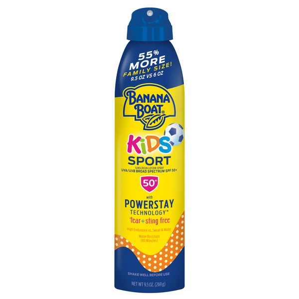 Banana Boat Kids Sport Sunscreen Spray SPF 50+, 9.5 OZ