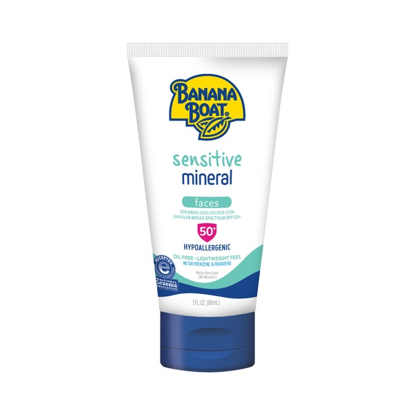 Banana Boat Sensitive Mineral Face SPF 50 Sunscreen Lotion